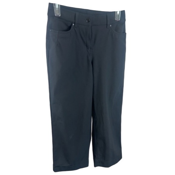 Lululemon Womens Gray Cropped Yoga Pants Athletic Performance Stretch Size 25 - Picture 1 of 5